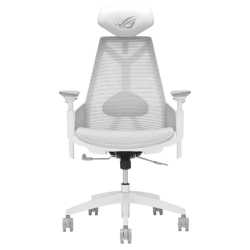 Asus ROG Destrier Core White Gaming Chair, Cyborg-Inspired Design, Versatile Seat Adjustments, Mobile Gaming Arm Support