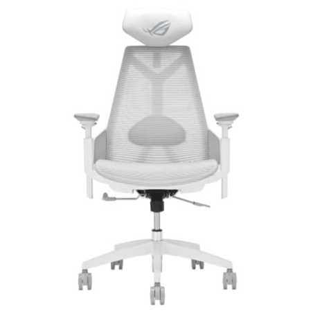 Asus ROG Destrier Core White Gaming Chair, Cyborg-Inspired Design, Versatile Seat Adjustments, Mobile Gaming Arm Support
