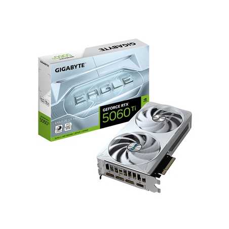 Gigabyte (GV-N506TEAGLEOC ICE-8GD) GeForce RTX 5060 Ti EAGLE OC ICE 8GB, Powered by the NVIDIA Blackwell architecture and DLSS 4