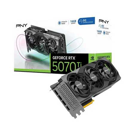 PNY (VCG5070T16TFXPB1-O) GEFORCE RTX 5070 Ti 16GB Overclocked Triple Fan DLSS 4