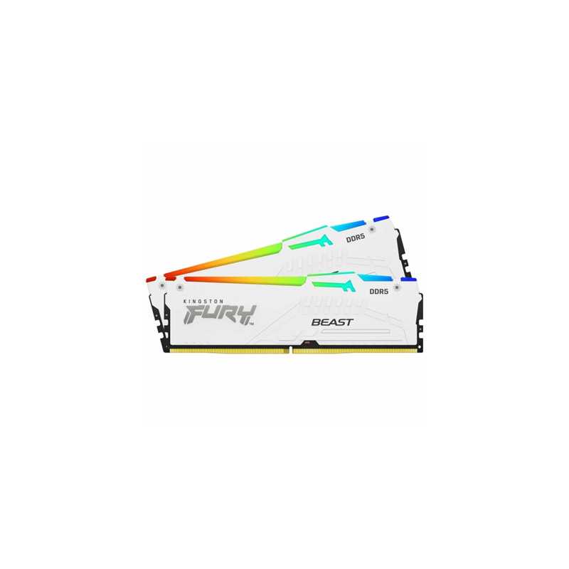 Kingston FURY Beast (KF560C36BWEAK2-64) 64GB RGB (2x32GB) System Memory, DDR5, 6000MTs, DIMM, CL36, 288 Pin.