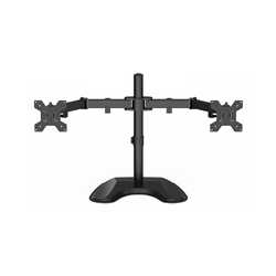 GameMax Dual Monitor Arm Stand LCD Desk Mount Freestanding For Two 13 Inch To 27 Inch Monitors, VESA Dimensions Of 75x75 mm or 1