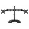GameMax Dual Monitor Arm Stand LCD Desk Mount Freestanding For Two 13 Inch To 27 Inch Monitors, VESA Dimensions Of 75x75 mm or 1