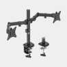 VonHaus Dual Monitor Stand for 13-32 Inch Screens, Twin Monitor Mount with Desk Clamp, Height Adjustable, Easy Assemble Stand wi