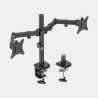 VonHaus Dual Monitor Stand for 13-32 Inch Screens, Twin Monitor Mount with Desk Clamp, Height Adjustable, Easy Assemble Stand wi