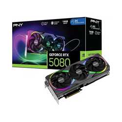 PNY NVIDIA GEFORCE RTX 5080 ARGB EPIC-X RGB OC16GB, GDDR7 Graphics Card, 10,752 Cuda Cores, 22.3GHz Core Clock, Triple Fan, 3 x 