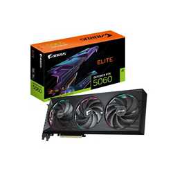 AORUS GeForce RTX 5060 ELITE GDDR7 Graphics Card, 3840 CUDA Cores, 2722 MHz Core Clock, Triple Fan, 3x DisplayPorts / 1x HDMI Po