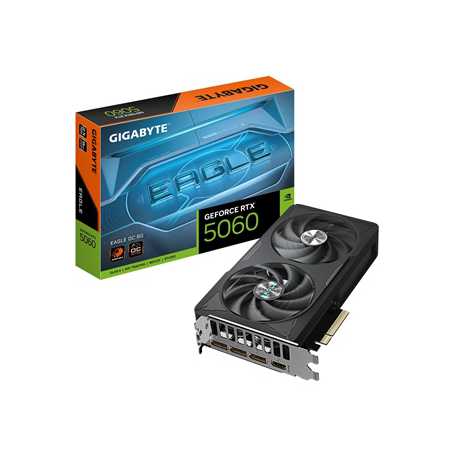 GeForce RTX 5060 EAGLE OC 8G GDDR7 Graphics Card, 3840 CUDA Cores, 2550 MHz Core Clock, Dual Fan, 3x DisplayPorts / 1x HDMI Port