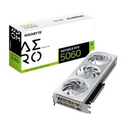 Gigabyte NVIDIA GeForce RTX 5060 Aero OC 8GB GDDR7 Graphics Card, 3840 CUDA Cores, 2595 MHz Core Clock, Triple Fan, 3x DisplayPo