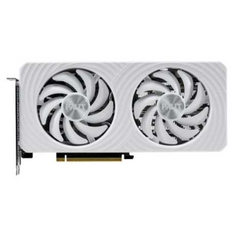 Palit RTX5060 White OC, PCIe5, 8GB DDR7, HDMI, 3 DP, 2527MHz Clock, RGB Lighting, Overclocked, Compact Design