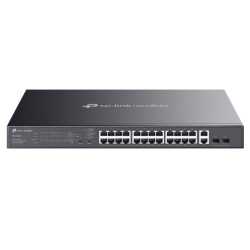 TP-LINK (ES228GMP) Omada 28-Port Gigabit Easy Managed Switch with 24-Port PoE+, 2x GB SFP Ports, 384W Power Budget, Rackmountabl