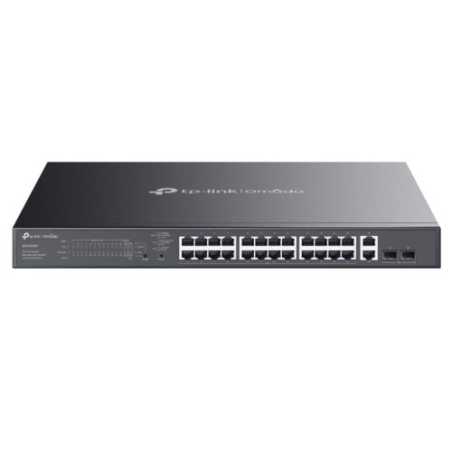 TP-LINK (ES228GMP) Omada 28-Port Gigabit Easy Managed Switch with 24-Port PoE+, 2x GB SFP Ports, 384W Power Budget, Rackmountabl
