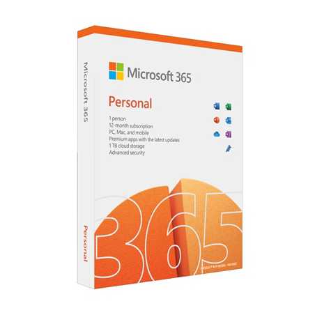 Microsoft Office 365 Personal 1 Year 1 User - Retail Boxed FY25H2