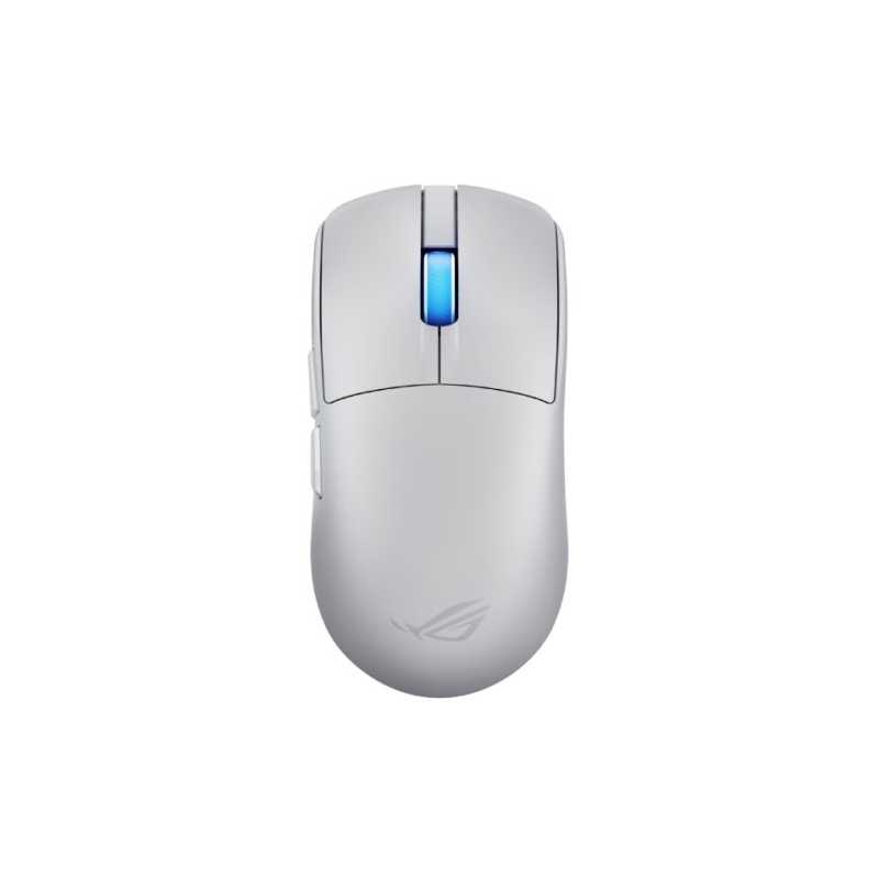 Asus ROG Harpe II Ace Gaming Mouse, Wireless/Bluetooth/USB, 48g Lightweight, 42000 DPI, 8K Polling, 5 Programmable Buttons, Whit