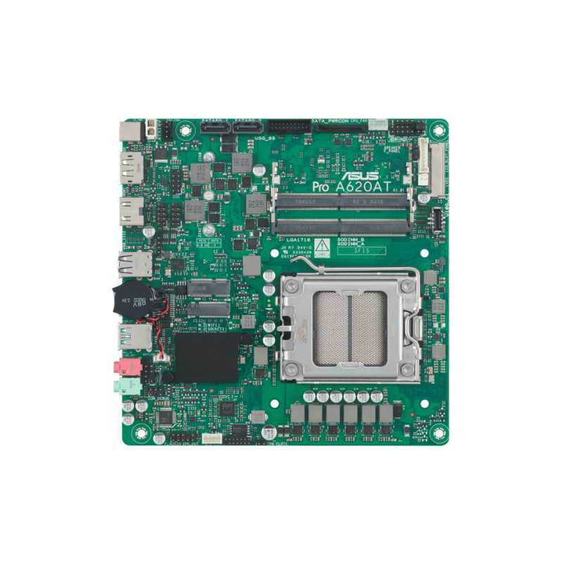 Asus PRO A620AT-CSM - Corporate Stable Model, AMD A620A, AM5, Thin Mini ITX, 2 DDR5, HDMI, DP, LVDS, 19v DC in, 1x M.2