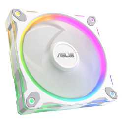 Asus Prime MR120 ARGB 12cm PWM Case Fan, Sleeve Bearing, 28mm Frame, Dual-Sided Lighting, 1600 RPM, White
