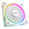 Asus Prime MR120 ARGB 12cm PWM Case Fan, Sleeve Bearing, 28mm Frame, Dual-Sided Lighting, 1600 RPM, White