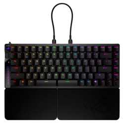 Asus ROG FALCATA Compact 75% Split RGB Gaming Keyboard, Wireless/Btooth/USB, Magnetic Switches, Rapid Trigger, Multi-Function Wh