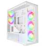 Arctic Xtender VG (White) Case w/ Clear Glass Side and Front, E-ATX, 5x ARGB Fans, ARGB PSU Shroud, Mesh Airflow, GPU Vertical M