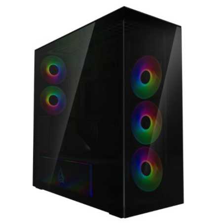 Arctic Xtender (VG Black) Case w/ Tinted Glass Side and Front, E-ATX, 5x ARGB Fans, ARGB PSU Shroud, Mesh Airflow, GPU Vertical 