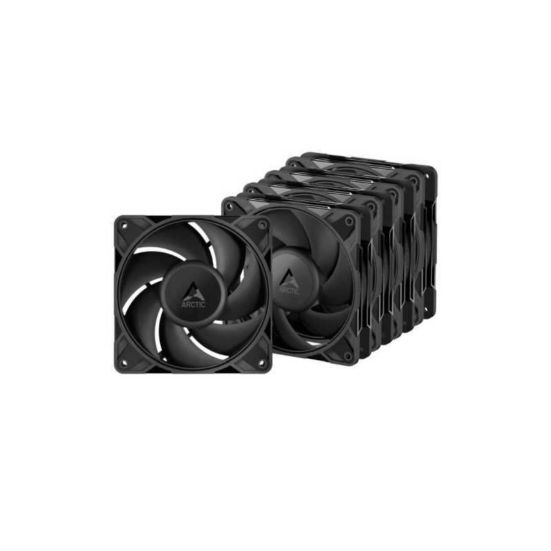 ARCTIC P12 Pro PST 12cm PWM Case Fans w/ Cable Splitters (5 Pack), Fluid Dynamic Bearing, 600-3000 RPM, Automated Balancing, Bla