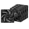 ARCTIC P12 Pro PST 12cm PWM Case Fans w/ Cable Splitters (5 Pack), Fluid Dynamic Bearing, 600-3000 RPM, Automated Balancing, Bla