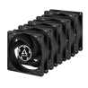 ARCTIC P8 Silent Pressure-optimised Extra Quiet 8cm Case Fan, Black, Fluid Dynamic, 1600 RPM, 5 Pack