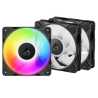 ARCTIC P12 Pro ARGB 12cm PWM Case Fans w/ Cable Splitters (3 Pack), Fluid Dynamic Bearing, 600-3000 RPM, Automated Balancing, Bl