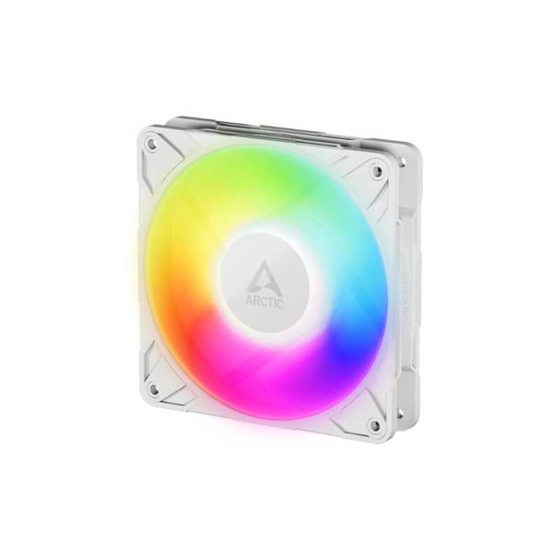 ARCTIC P12 Pro ARGB 12cm PWM Case Fan w/ Cable Splitter, Fluid Dynamic Bearing, 600-3000 RPM, Automated Balancing, White