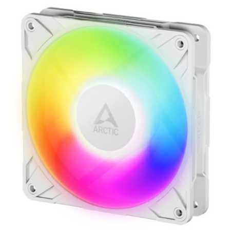 ARCTIC P12 Pro ARGB 12cm PWM Case Fan w/ Cable Splitter, Fluid Dynamic Bearing, 600-3000 RPM, Automated Balancing, White
