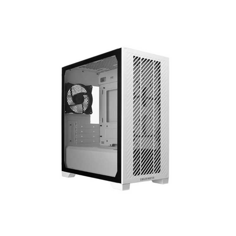 Cooler Master Elite 301 Lite Gaming Case w/ Glass Side, Micro ATX, 2x Fan, PSU Shroud, Intake Grill, USB-C, White