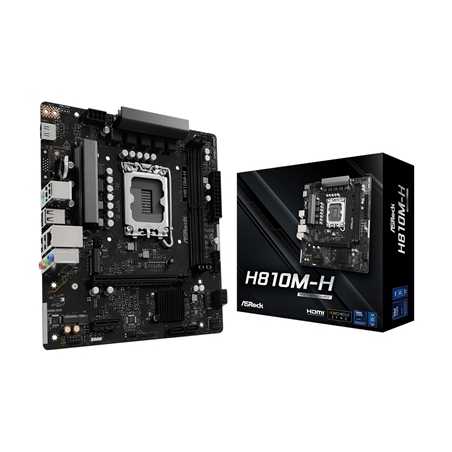 ASRock H810M-H Intel Socket Motherboard, 2 x DDR5 DIMM Slots, 1 x Hyper M.2 Socket , ASRock Intel 4-Layer Memory POOL 1 x HDMI P