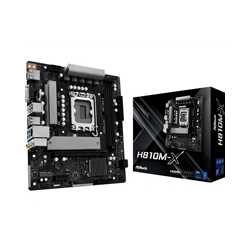 ASRock H810M-X Intel Socket Motherboard, 2 x DDR5 DIMM Slots, 1 x M.2 Socket (Key E), 1 x USB 3.2 Type-C, 2.5G LAN, 1 x HDMI Por