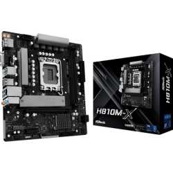 ASRock H810M-X Intel Socket Motherboard, 2 x DDR5 DIMM Slots, 1 x M.2 Socket (Key E), 1 x USB 3.2 Type-C, 2.5G LAN, 1 x HDMI Por