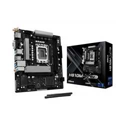 ASRock H810M-X WIFI Intel Socket Motherboard, 2 x DDR5 DIMM Slots, 1 x M.2 Socket (Key E), 1 x USB 3.2 Type-C, 2.5G LAN, 802.11a