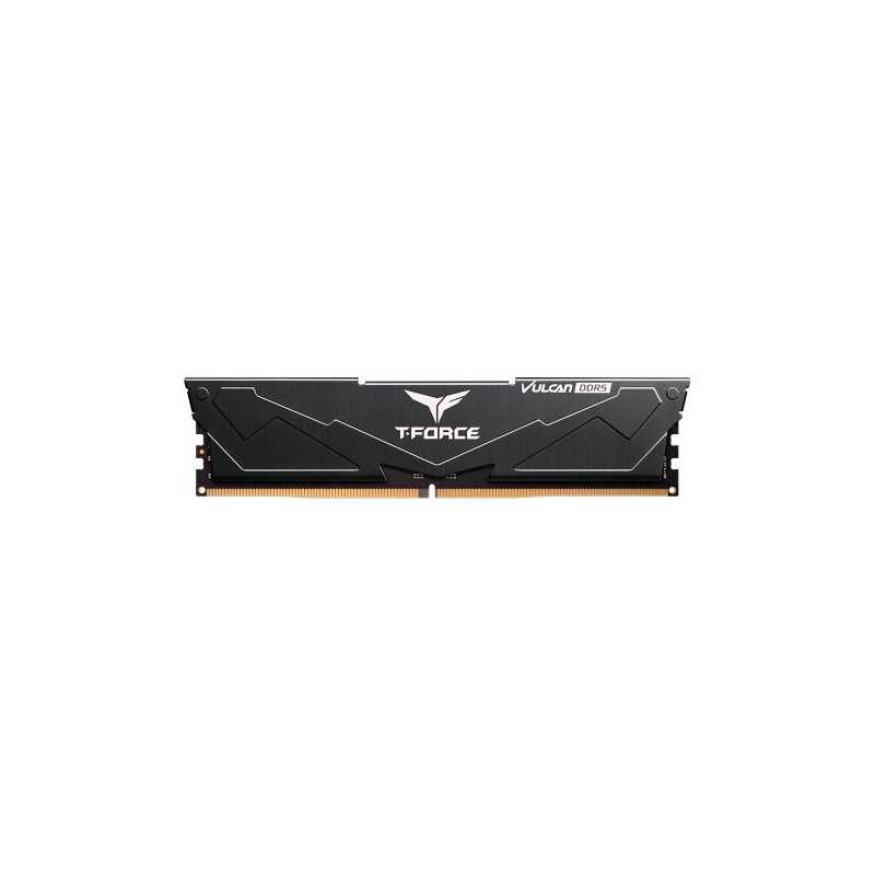 Team T-Force Vulcan 32GB, DDR5, 6000MHz, CL38, ECC, AMD EXPO & Intel XMP 3.0, PMIC, DIMM Memory, Black
