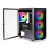 Tecware Forge M Omni Micro-ATX Case - Key-Lockable Tempered Glass, High-Airflow Mesh Front, 4 x 120mm Fans Pre-Installed, mATX/I