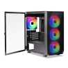 Tecware Forge M Omni Micro-ATX Case - Key-Lockable Tempered Glass, High-Airflow Mesh Front, 4 x 120mm Fans Pre-Installed, mATX/I