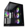 Tecware VXL EVO ARGB ATX Mid-Tower PC Case - Black, Dual-Chamber Design, 4 x 120mm ARGB Fans Pre-Installed, Infinity Glass Panel