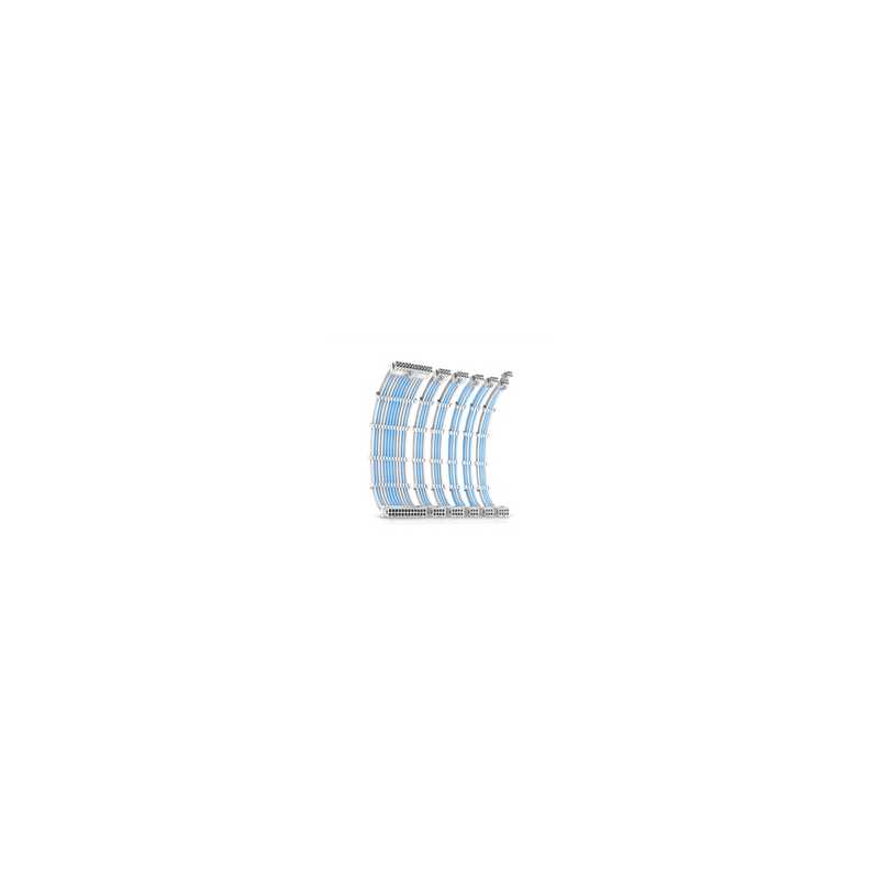 Antec White/Blue PSU Extension Cable Kit - 6 Pack (24 PIN / 1 x CPU 4+4 / 2x PCI-E 8 / 2 x PCI-E 6)