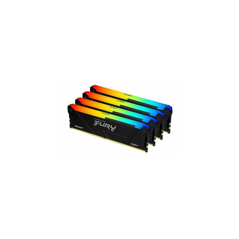 Kingston FURY Beast KF436C18BB2AK4/128 128GB (4 x 32GB) 3600MHz DDR4 DIMM RGB System Memory