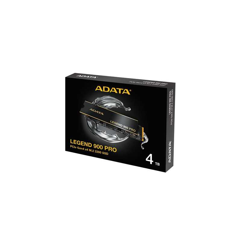 Adata Legend (SLEG-900P-4TCS) 900 PRO PCIe Gen4 x4 M.2 2280 Solid State Drive,  R/W speed up to 7,400/6,500 MB/s, 5-year limited