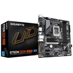 Gigabyte B760M DS3H GEN5 Intel Socket 1700 Motherboard, Micro ATX, 4x DDR5 Slots, 2x M.2 Sockets, 1x USB-C Port, 2.5GbE LAN, 1x 