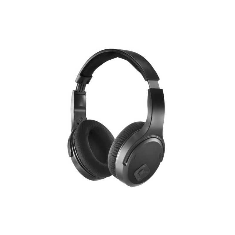 Hama TV Wireless Headphones w/ Mic, 2.4GHz Dongle/Bluetooth, On-Ear Controls, Different Sound Modes, Noise Suppression, Black