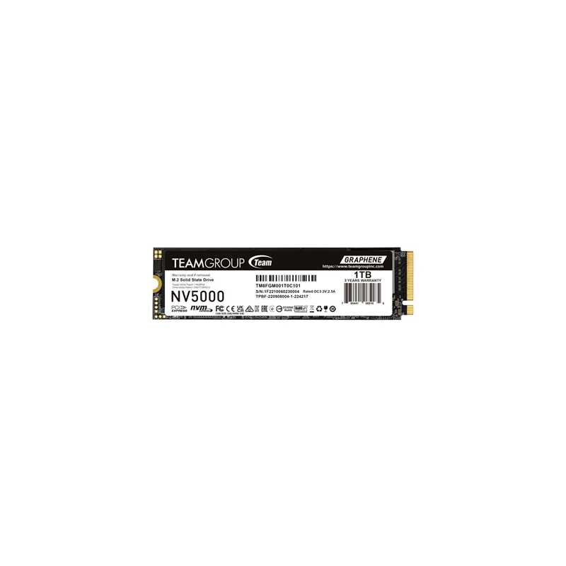 Team NV5000 (TM8FGM001T0C101) 1TB M.2 Interface, PCIe Gen4x4 with NVMe, 2280, Read 5000MB/s, Write 3000MB/s, 3 Year Warranty