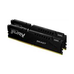 Kingston FURY Beast KF552C40BBK2-16  Gaming System Memory, DIMM, DDR5, 5200MHz, 16GB (2 x 8Gb), Black Heatsink, 288 Pin, 1.25v, 