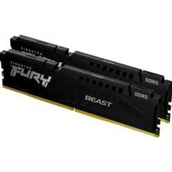 Kingston FURY Beast KF552C40BBK2-16  Gaming System Memory, DIMM, DDR5, 5200MHz, 16GB (2 x 8Gb), Black Heatsink, 288 Pin, 1.25v, 