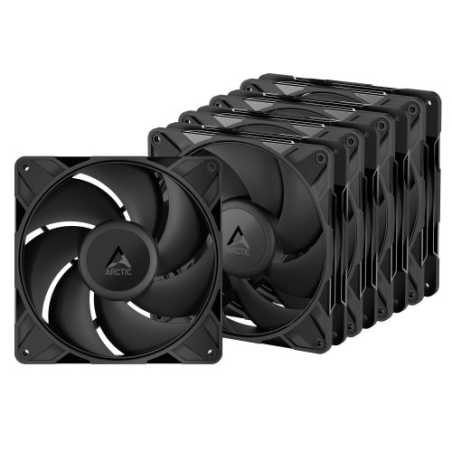ARCTIC P14 Pro PST 14cm PWM Case Fan w/ Cable Splitter (5 Pack), Fluid Dynamic Bearing, 400-2500 RPM, Black