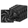 ARCTIC P14 Pro PST 14cm PWM Case Fan w/ Cable Splitter (5 Pack), Fluid Dynamic Bearing, 400-2500 RPM, Black