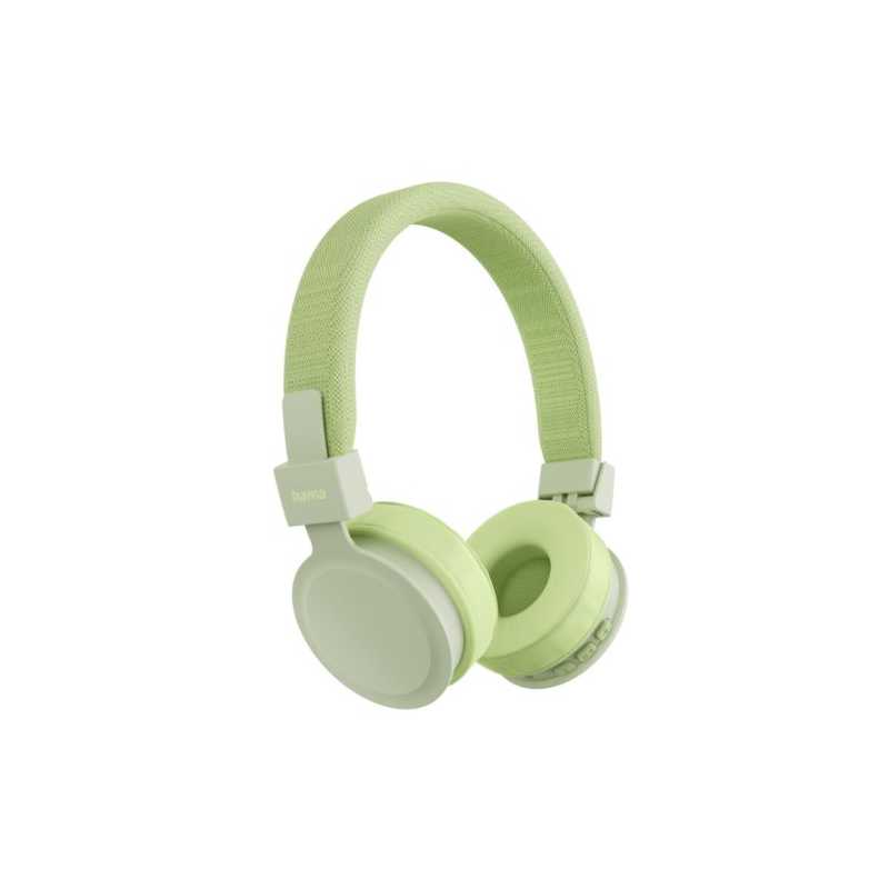 Hama (Freedom Lit III) Bluetooth Headset w/ Mic, 3.5mm Jack/USB-C, Foldable, Up to 15hrs Battery, Green